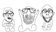 3soyjaks bald closed_eyes closed_mouth full_body glasses heart jewish_nose judaism kike kike_trio open_mouth smile stubble thumbs_up tranny variant:israeli_soyjak variant:longnose variant:nojak // 1440x848 // 23.6KB