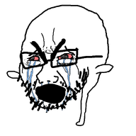 crying dance ext=gif no_teeth open_mouth red_eyes sad stomp stubble tantrum thick_eyebrows variant:cryboy_soyjak // 1214x1214 // 289.4KB