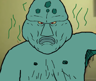 angry arm armpit body_hair looking_at_you meta:namefags naked nipple poop scat stink_lines stinky tom_pearl trevor_(user) variant:disgusting_trevorcreature