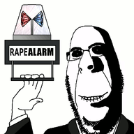 alarm animated arm artist:keys beard biting_lip clothes ext=gif gem glasses soyjak stubble subvariant:hornyson text tuxedo variant:cobson // 1070x1172 // 279.3KB