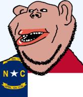 1776 amerimutt april april_12 black_sclera brown_skin clothes ear flag flag:north_carolina hair lips may may_20 mutt north_carolina open_mouth soyjak star_(symbol) state stubble subvariant:impish_amerimutt text transparent_background united_states variant:impish_soyak_ears // 685x800 // 50.1KB