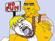 ack ack! animal animal_ears animal_nose background bald buff chair choking closed_mouth dog dog_ear ear ext=mp4 forehead_lines gigachad glasses hanging janny looking_at_you nas:gigachad nas:vlodson nate natejak neutral no_fun_allowed noose nose overalls sitting soyjak stubble subvariant:neutralplier subvariant:patrick subvariant:perceptive_chud variant:bernd variant:chudjak variant:markiplier_soyjak variant:vlodson video white_background yellow_skin // 1440x1080, 12s // 2.0MB