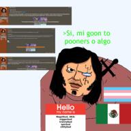 brown_skin faggot hello_my_name_is_(sticker) mask mexico meximutt nagolbud nagolbud_has_a_leaky_clitty_and_discord_server obese schlog spicroach spics subvariant:endmutt tranny troon // 4096x4096 // 4.6MB