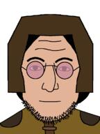 forehead_lines glasses green_shirt hair helmet john_lennon pink_glasses quake ranger_(quake) shoulder_pad soyjak stubble tinted_glasses variant:lennonjak // 600x800 // 15.0KB