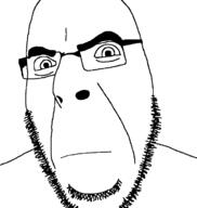 angry glasses looking_at_viewer neutral soyjak stubble variant:cobson // 708x747 // 23.2KB