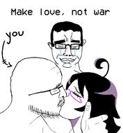 fembooru fembooru_(user) kiss kissing meta:namefags shitpost subvariant:flarteyejak tranny_artstyle variant:chudjak variant:fisheyejak variant:flartson // 1290x1400 // 301.5KB