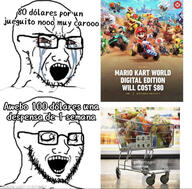 bowser donkey_kong groceries luigi mario mario_kart nintendo peach spanish_text subvariant:soyak_(crazed) toad variant:soyak video_game // 1284x1267 // 1007.5KB