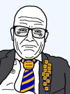 award award_necktie_award bald balding closed_mouth clothes frown glasses gunther_fehlinger nato necktie not_a_fucking_soyjak snca snca_award squinting suit thumbs_up variant:guntherjak // 423x565 // 14.0KB
