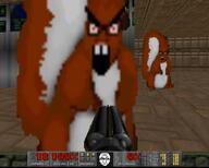 3soyjaks closed_mouth doom first_person glasses hud open_mouth shotgun soyjak squirrel stubble subvariant:feralsquirrel subvariant:soyak_front variant:feraljak variant:soyak video_game // 835x671 // 746.2KB