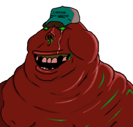 black_background clothes cruelty_squad godhead_heavy_industries green_eyes green_lighting handler hat missing_teeth mucus open_mouth pig pig_nose red_skin scar slime variant:meximutt // 806x771 // 55.1KB