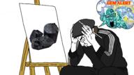 brush coal disappointed disappointment easel gem gem_alert gem_skin hand holding_object long_hair painter sad side_profile tear variant:chudjak variant:ppp // 1488x840 // 615.3KB