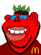 alternate beetroot broot_(user) food glasses hair leaf lips mcdonalds nas:tyrone nigger red_skin series:brootiverse stubble subvariant:impish_tyrone variant:impish_soyak_ears vegetable // 598x800 // 26.0KB