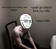 bull chair cuckold sad soyjak variant:soyak wife // 1220x1080 // 473.4KB