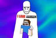 beard cube glasses hand hand_on_shoulder horny minecraft rape steve_(minecraft) text variant:markiplier_soyjak // 1024x703 // 125.5KB