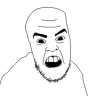 angry open_mouth redraw soyjak stubble variant:feraljak // 712x720 // 10.2KB