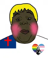 black_skin blush christian_cross christianity flag:christianity flag:lgbt_pride_flag flag:transgender_pride_flag heart jesus lgbt nigger subvariant:hunky_twink_sex_machine transgender_flag variant:alicia // 1125x1357 // 181.5KB