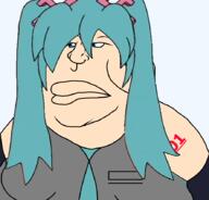 anime big_lips blue_eyes blue_hair fat hatsune_miku japan obese satoko shitoko soyjak variant:meximutt vocaloid you're_gonna_see_my_tmp_if_you're_so_obsessed_with_me // 888x849 // 276.6KB