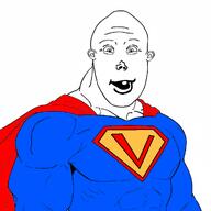 antimatter buff cape meta:'p meta:antimatter meta:leaky meta:op_came_from_deviantart meta:vlodson_is_'p meta:vlodson_will_never_be_a_gem muscles open_mouth satanic smile superhero variant:vlodson vlodman // 1024x1024 // 278.6KB