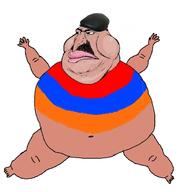 ARMENİROACH armenigger brown_skin fat flag:armenia hooked_nose meta:tagme variant:meximutt // 612x615 // 110.2KB