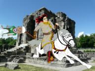 2soyjaks ack brown_skin building china green_eyes hanged hanging hindu hinduism horse horseback_riding irl_background islam muslims ruins subvariant:smug_horse variant:chudjak // 697x524 // 813.4KB