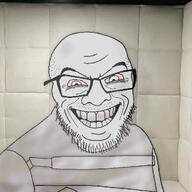 bloodshot_eyes eat_the_bugs eyebags padded_cell schizo schizophrenia shaven smile soyjak squinted_eyes straitjacket subvariant:feralgrin variant:feraljak // 1024x1024 // 62.5KB