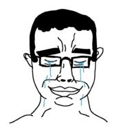 crying ear glasses subvariant:chudjak_front tear tears_of_joy variant:chudjak variant:gapejak white_background // 1000x1000 // 38.6KB