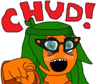 admin chud female food froot fruit glasses green_hair leaf orange orange_skin point variant:soytan // 436x382 // 20.6KB