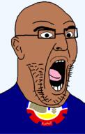arabic_text bald behira brown_skin egypt flag flag:behira gear glasses governorate hair open_mouth plant soyjak stubble text tongue transparent transparent_background variant:imhotep wheat // 529x832 // 48.9KB