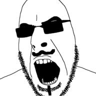 admin glasses mustache nuadmin open_mouth soyjak stubble variant:cobson // 721x720 // 10.3KB