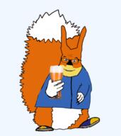 alcohol beer conker conkers_bad_fur_day drink glass happy holding_object smile subvariant:feralsquirrel variant:feraljak // 429x483 // 81.7KB