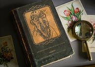 book clenched_teeth ear glasses historical irl magnifying_glass soyjak stubble subvariant:feralrage text variant:feraljak vein // 1200x854 // 347.2KB