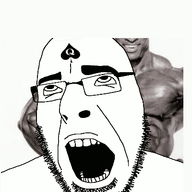 ahegao animated bbc blacked glasses irl looking_up negro open_mouth poyopoyo queen_of_spades sex soyjak stubble tattoo tonton variant:cobson // 400x399 // 589.5KB