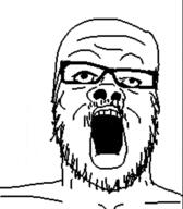 animated content_aware distorted glasses open_mouth soyjak stubble variant:a24_slowburn_soyjak zoom // 454x520 // 1.2MB