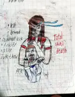 ack angry anime asian asphyxiation choke_hold drawing gunbuster ikari_shinji neon_genesis_evangelion takaya_noriko tongue_out total_nigger_death traditional_media variant:bernd // 1200x1542 // 178.2KB