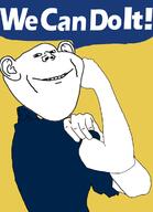 artist:sabiopajin ear esl flexing meta:tagme motivational no_stubble poster shit_poop smile user=sabiopajin variant:impish_soyak_ears we_can_do_it // 521x721 // 91.3KB