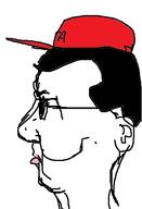 angry cap chud closed_mouth clothes ear glasses hair hat maga side_profile variant:unknown // 340x497 // 38.6KB