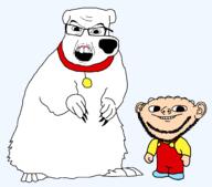 brian_griffin family_guy stewie_griffin subvariant:feralsquirrel variant:feraljak variant:impish_soyak_ears // 3198x2823 // 121.5KB