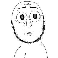 bald beard eyebrows glasses open_eyes stubble subvariant:doctos variant:weirdpenis weirdpenis_lost_kek // 468x468 // 9.3KB