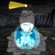 coal_mine diamond gem glowing light miner_helmet subvariant:wholesome_soyjak variant:chudjak variant:gapejak // 4000x4000 // 8.3MB