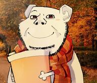 accessory art autumn background drawfag drawgod drawing edit fall happy holding_cup holding_object imp impish lightning microsoft_paint ms_paint mspaint render scarf smile variant:impish_soyak_ears // 813x697 // 617.8KB