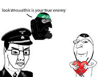 arabic_text clothes crooked_nose happy happy_merchant hat heart holding_heart holding_object islam jewish_nose jews judaism muslims nazism smile subvariant:wholesome_soyjak text variant:chudjak variant:gapejak // 1125x889 // 128.7KB
