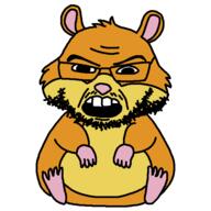 angry animal beard ear glasses hair hamster mustache open_mouth paw redraw soyjak stubble variant:feraljak // 566x566 // 13.9KB