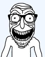 glasses open_mouth smile stubble teeth template variant:rickjak // 829x1043 // 13.5KB