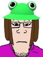 brown_hair closed_mouth clothes froge glasses hair hat neutral soyjak stubble subvariant:neutralplier variant:markiplier_soyjak white_skin // 1440x1899 // 225.2KB