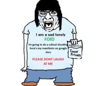 closed_eyes clothes crying female full_body glasses hair holding_object manifesto open_mouth stubble text variant:rupturejak // 672x591 // 190.6KB