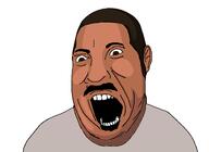 brown_skin clothes fat hair mexico mustache open_mouth sal_vulcano shadow soyjak tshirt variant:cobson // 1270x927 // 30.3KB