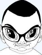 closed_mouth clothes deformed ear glasses hair large_ear oh_my_god_she_is_so_attractive smile soyjak variant:brandon // 864x1113 // 217.4KB