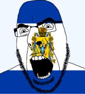 animal bird crown eagle flag flag:kherson_oblast full_head glasses hair kherson_oblast looking_to_the_right open_mouth plant russia soyjak stubble teeth text transparent transparent_background ukraine variant:cobson // 721x789 // 109.1KB