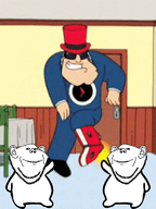 2soyjaks american_dad bald cartoon clock clothes dance ear full_body looking_at_you series:TIME_TO_KICK_IT! smile stubble time_to_kick_it top_hat variant:impish_soyak_ears white_skin // 400x533 // 2.0MB