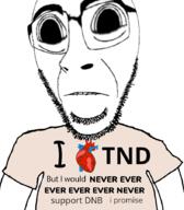 biting_lip clothes dead_nigger_baby distorted glasses i_heart i_love soyjak stubble subvariant:hornyson text total_nigger_death tshirt variant:cobson white_background // 787x900 // 308.5KB